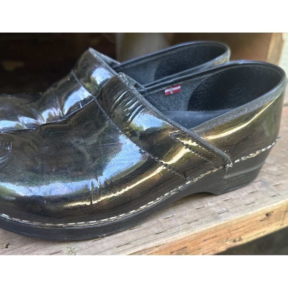 Sanita The Original Danish Clogs Work Nurse Women's Black Patent Size 40 - Picture 3 of 10